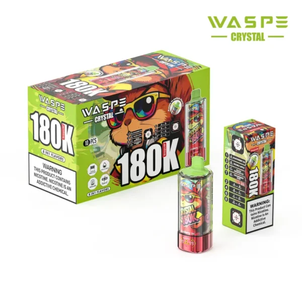 WASPE 180K caladas 8 en 1 Vape desechable Crystal 180000 Envío gratis desde almacén de la UE