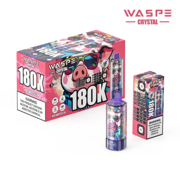 WASPE 180K caladas 8 en 1 Vape desechable Crystal 180000 Envío gratis desde almacén de la UE