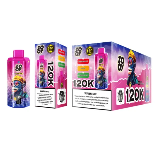 ZOOY 120K Puffs 6 en 1 Vape desechable 120000 Envío gratis desde almacén de la UE