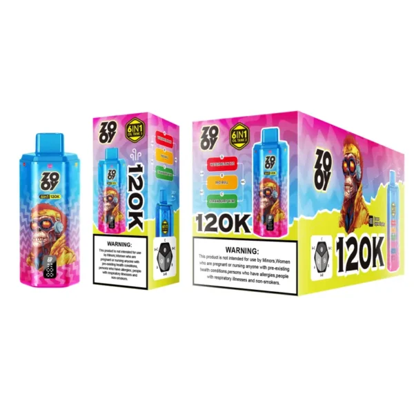 ZOOY 120K Puffs 6 en 1 Vape desechable 120000 Envío gratis desde almacén de la UE