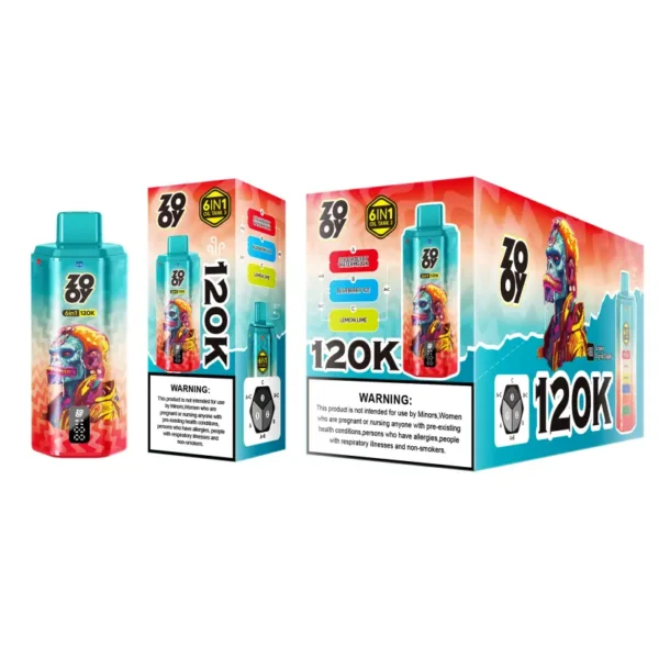 ZOOY 120K Puffs 6 en 1 Vape desechable 120000 Envío gratis desde almacén de la UE