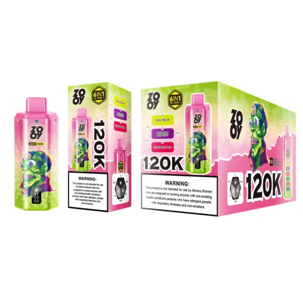 ZOOY 120K Puffs 6 en 1 Vape desechable 120000 Envío gratis desde almacén de la UE