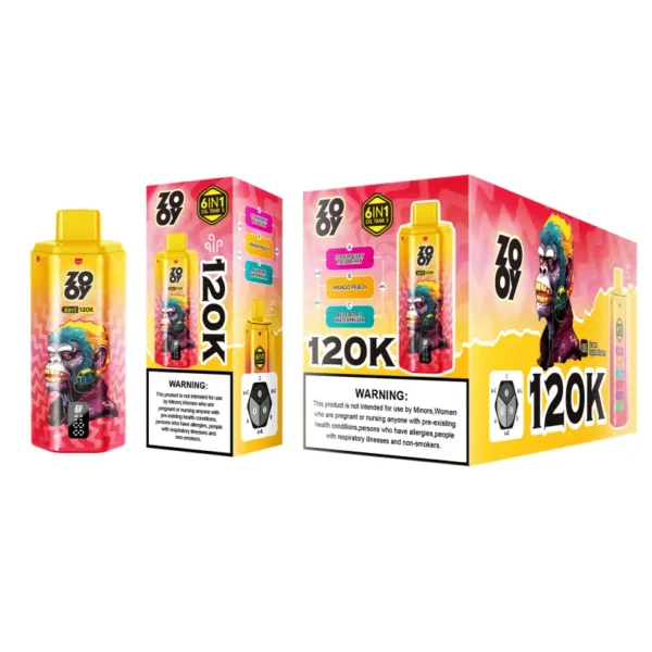 ZOOY 120K Puffs 6 en 1 Vape desechable 120000 Envío gratis desde almacén de la UE