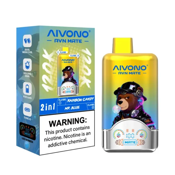 Aivono 120K Puffs 2 In 1 Sabores Avn Mate Cigarrillo Electrónico Desechable Venta Al Por Mayor Envío Gratis