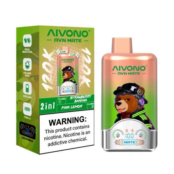 Aivono 120K Puffs 2 In 1 Sabores Avn Mate Cigarrillo Electrónico Desechable Venta Al Por Mayor Envío Gratis