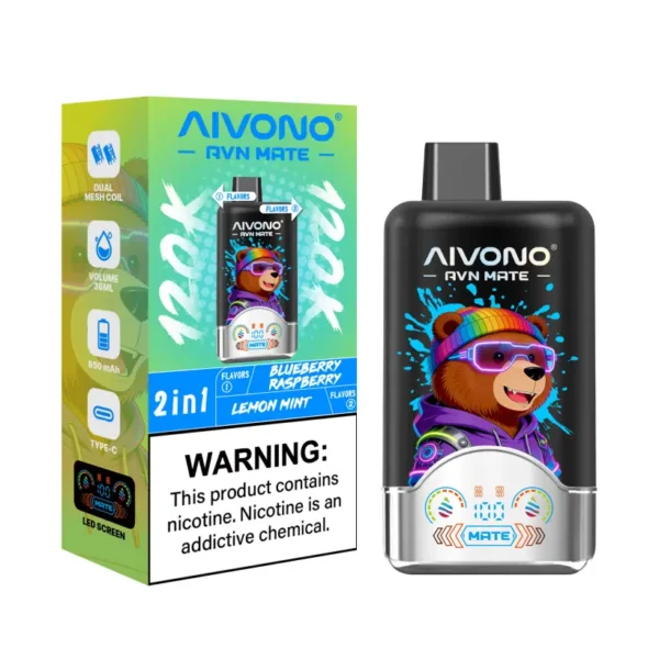 Aivono 120K Puffs 2 In 1 Sabores Avn Mate Cigarrillo Electrónico Desechable Venta Al Por Mayor Envío Gratis