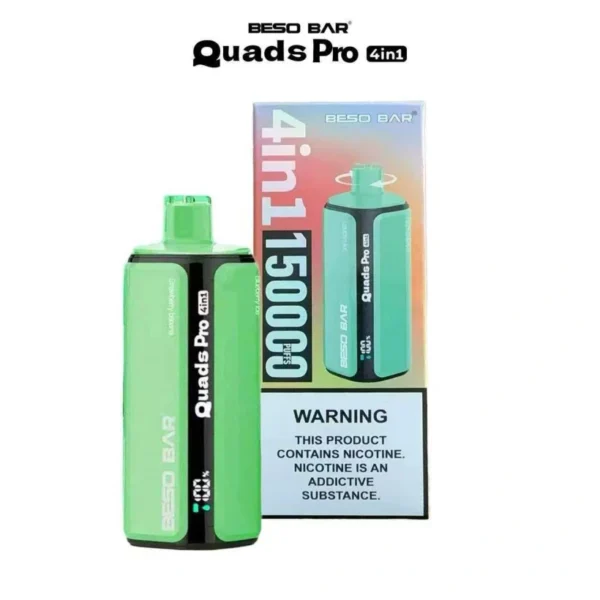 BESO BAR Quads Pro 150K Puffs 4 en 1 Vape Desechable con Sabores de Fruta Envío Gratis