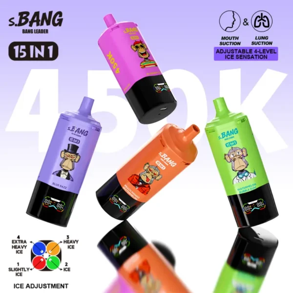 Bang Leader 450K Puffs 15 En 1 Cigarrillo Electrónico Desechable Multi Sabores Envío Gratuito