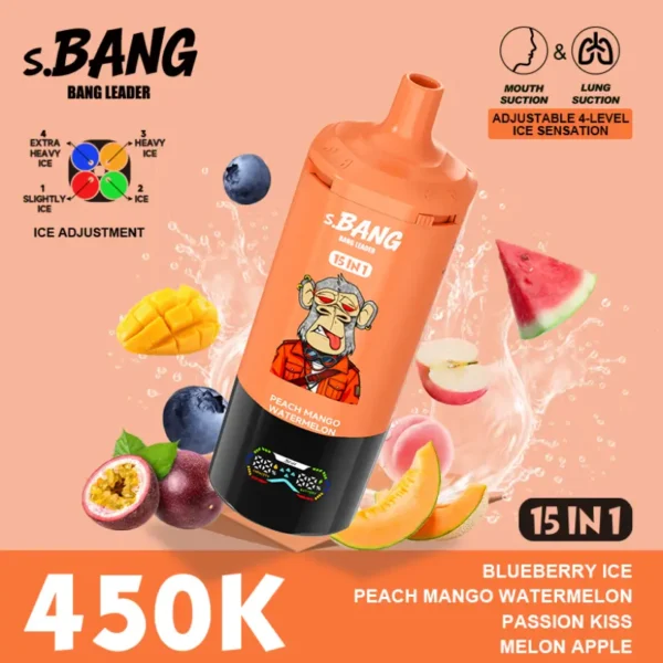 Bang Leader 450K Puffs 15 En 1 Cigarrillo Electrónico Desechable Multi Sabores Envío Gratuito