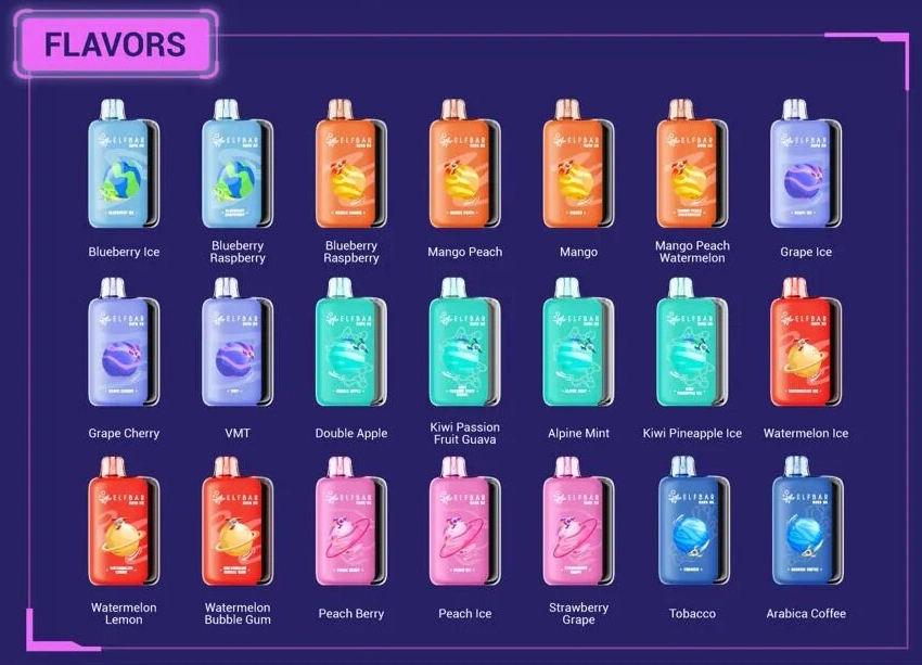 ELF BAR 25K Puffs 25000 RAYA D3 Vape Desechable Almacén UE
