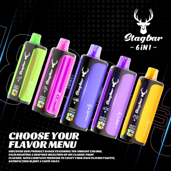 Almacén UE Stagbar 180k Puffs Vape Desechable 4 en 1 Venta al por Mayor Envío Gratis