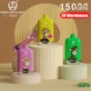 Almacén UE UZY 15K Puffs 15000 Bang Caja Digital Vape Desechable Envío Gratuito