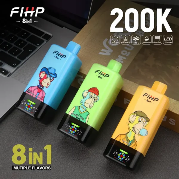 FIHP 200K Puffs 8 En 1 Cigarrillo Electrónico Desechable 200000 Envío Gratuito Almacén UE