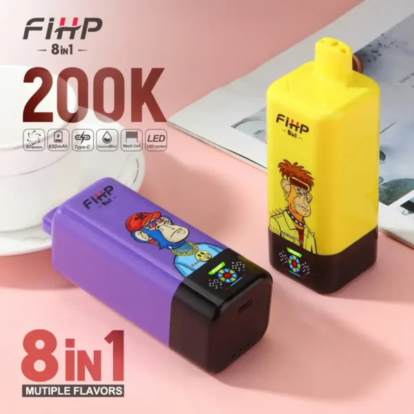 FIHP 200K Puffs 8 En 1 Cigarrillo Electrónico Desechable 200000 Envío Gratuito Almacén UE