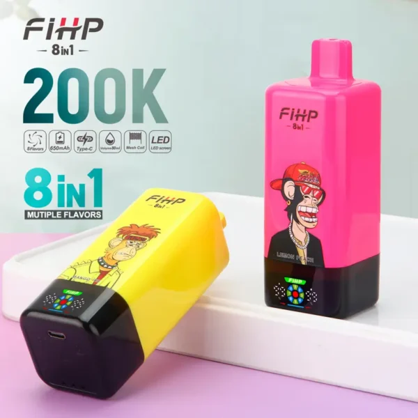 FIHP 200K Puffs 8 En 1 Cigarrillo Electrónico Desechable 200000 Envío Gratuito Almacén UE