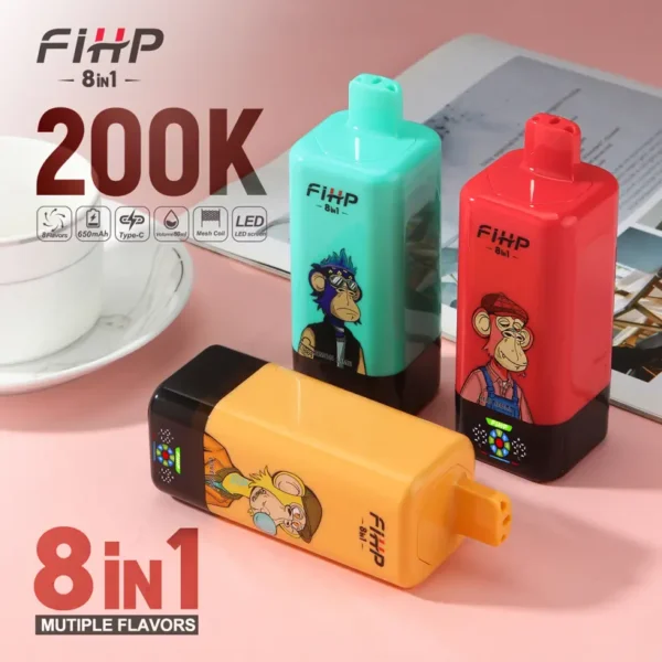FIHP 200K Puffs 8 En 1 Cigarrillo Electrónico Desechable 200000 Envío Gratuito Almacén UE