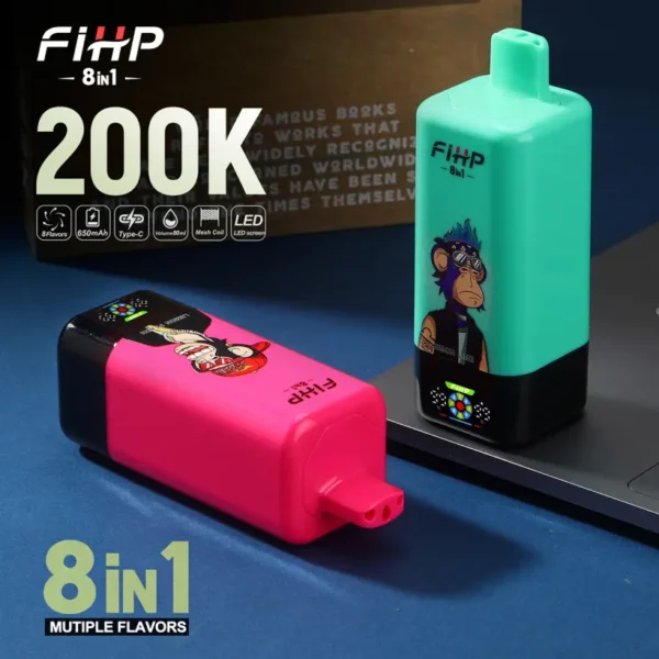 FIHP 200K Puffs 8 En 1 Cigarrillo Electrónico Desechable 200000 Envío Gratuito Almacén UE