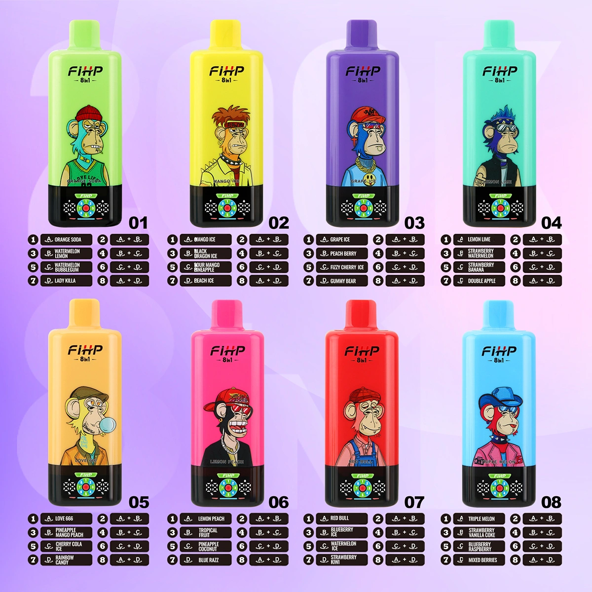 FIHP 200K Puffs 8 En 1 Cigarrillo Electrónico Desechable 200000 Envío Gratuito Almacén UE