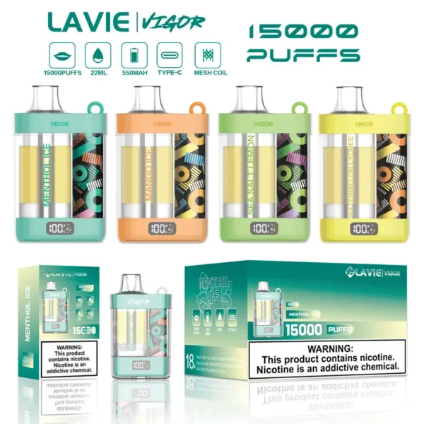 Lavie Vigor 15K Puffs 15000 Mejor Cigarrillo Electrónico Desechable Venta Al Por Mayor Envío Gratuito