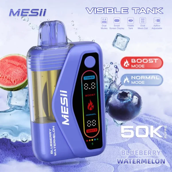 Mesii 50K Puffs Visible Tank Dual Mode Cigarrillo Electrónico Desechable 50000 Envío Gratuito