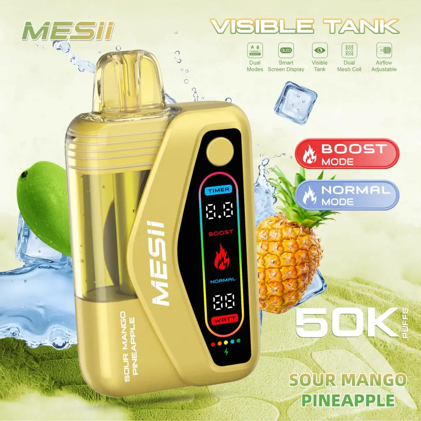 Mesii 50K Puffs Visible Tank Dual Mode Cigarrillo Electrónico Desechable 50000 Envío Gratuito
