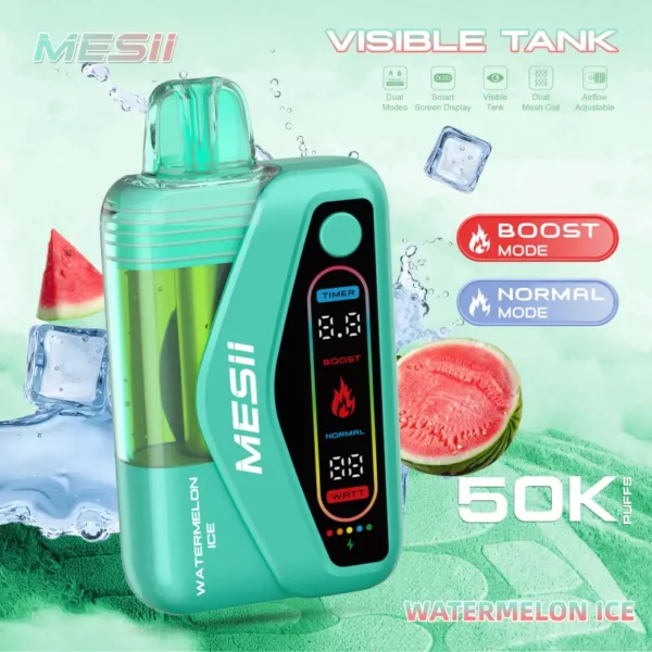Mesii 50K Puffs Visible Tank Dual Mode Cigarrillo Electrónico Desechable 50000 Envío Gratuito