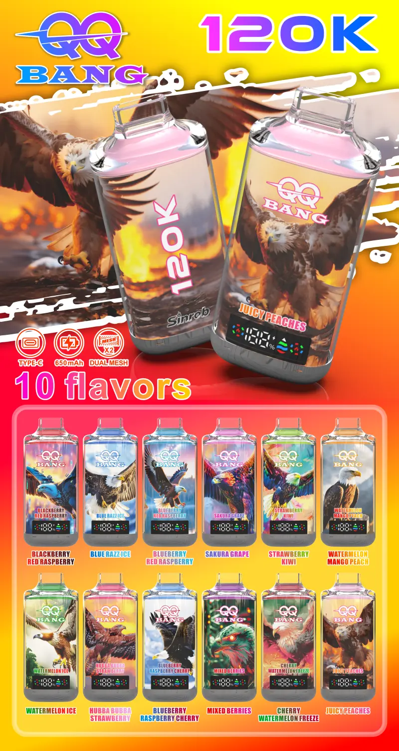 QQ Bang 120K Puffs Crystal Cigarrillo Electrónico Desechable Barato 120000 Envío Gratuito
