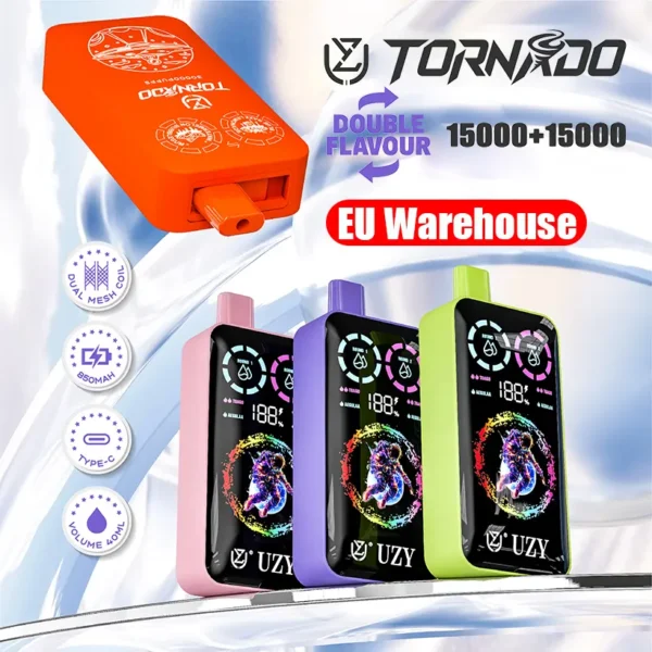 UZY 30K Puffs 30000 Tornado 2 En 1 Cigarrillo Electrónico Desechable Venta Al Por Mayor Envío Gratuito
