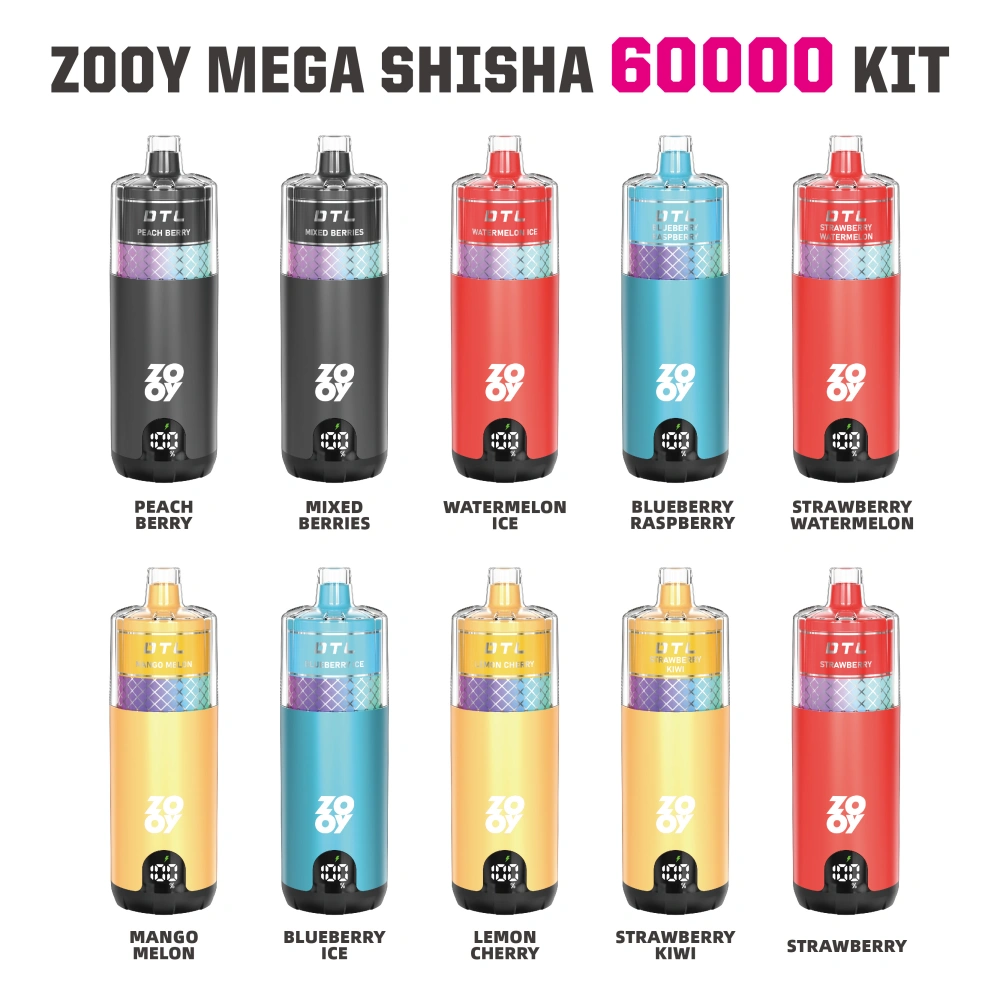 ZOOY Mega 60K Puffs 60000 DTL Shisha Cigarrillo Electrónico Desechable Venta Al Por Mayor Almacén UE