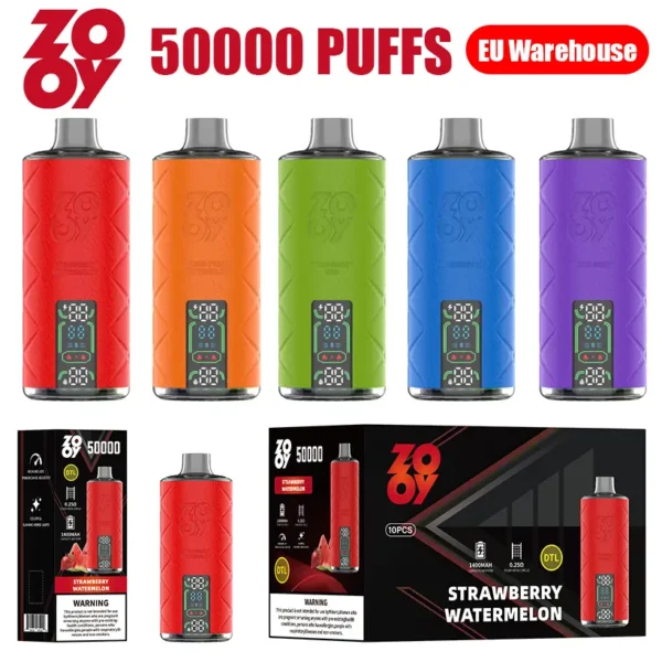 Zooy Shisha 50K Puffs DTL Cigarrillo Electrónico Desechable 50000 Envío Gratuito Almacén UE