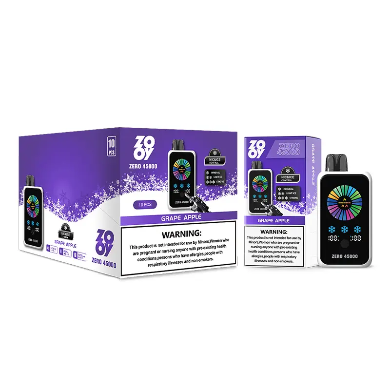 ZOOY ZERO 45K Puffs 45000 Control De Nicotina Y Hielo Vape Desechable Venta Al Por Mayor Almacén UE