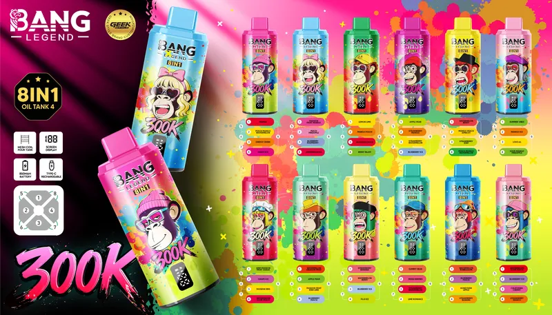 Bang Legend 300000 Caladas 8 en 1 Sabores Vaper Desechable Online Envío Gratis