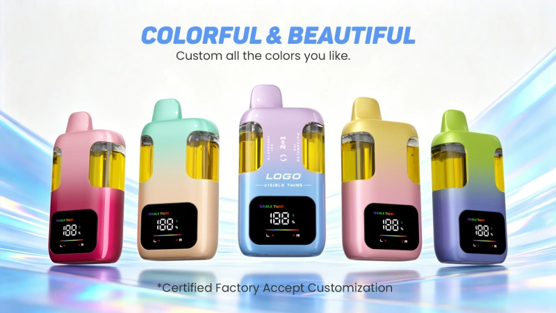 Mesii 100K Puffs Vaper Desechable Diseño Visible Twins 2 Sabores