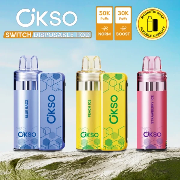 OKSO 50K Puffs 50000 Switch Kit Pantalla UI Vape Desechable Envío Gratis