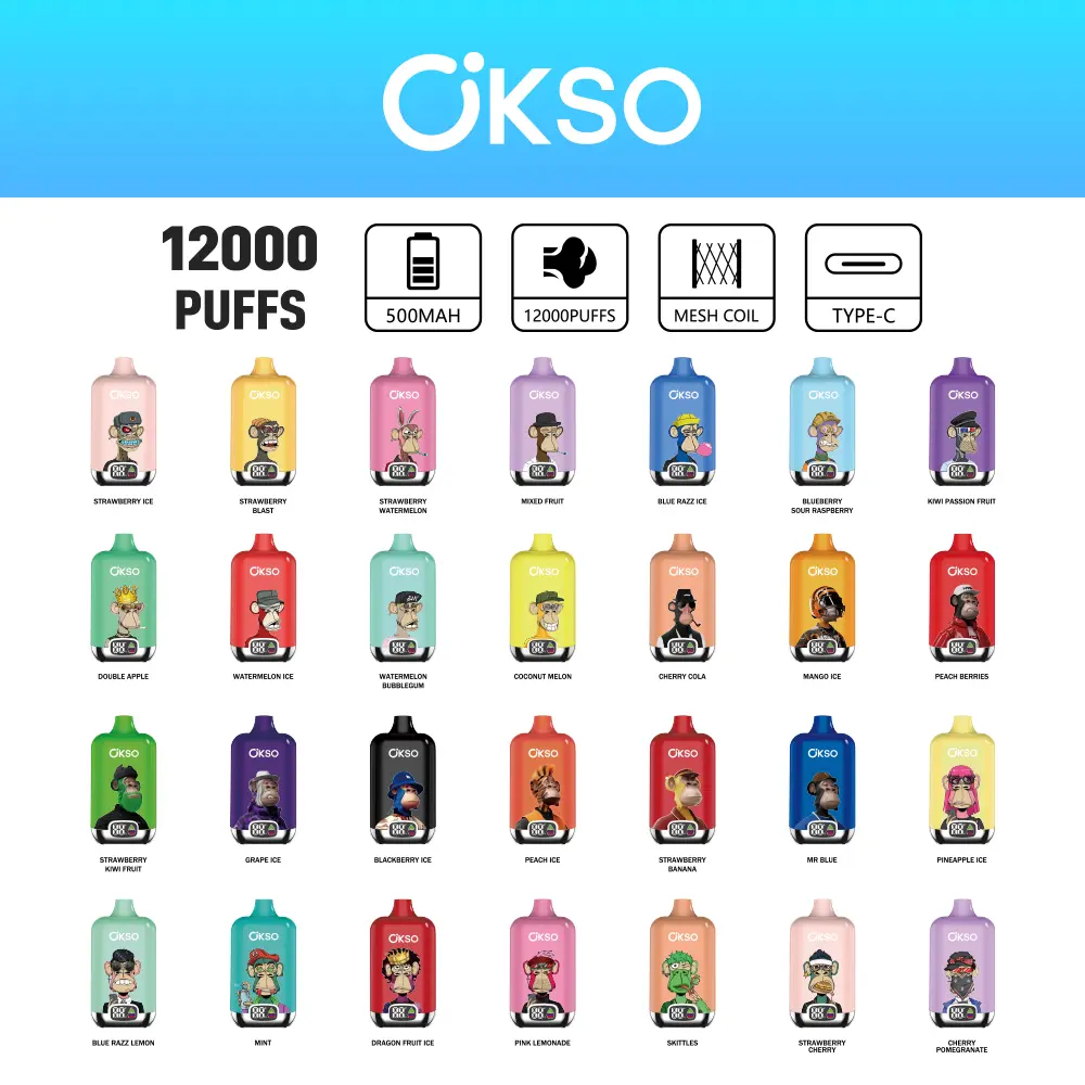 OKSO Digital 12000 Puffs 12k Vape Desechable Almacén UE