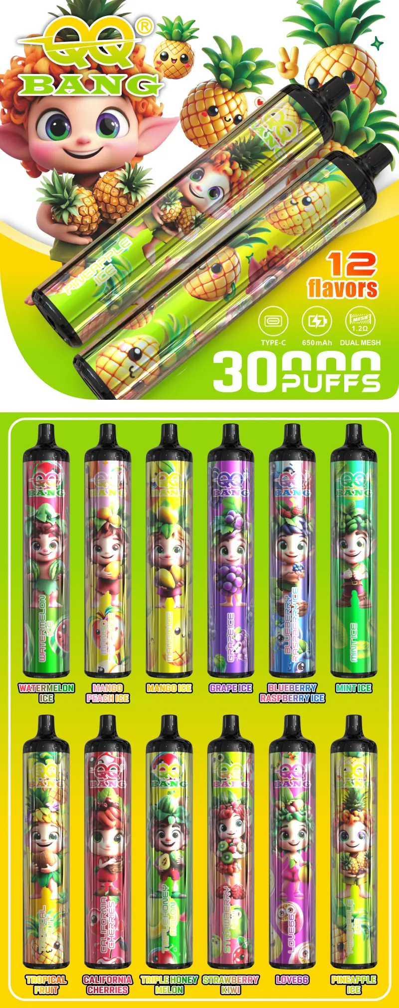 QQ Bang 30000 Caladas 30K Vape Desechable Barato Envío Gratis 16 QQ Bang 30000 Caladas 30K Vape Desechable Barato Envío Gratis