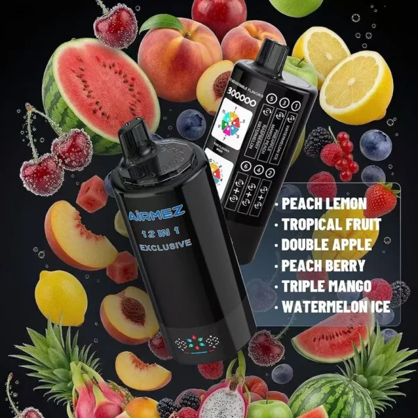 Airmez 300K Caladas 12 en 1 Vaper Cigarrillo Electrónico Desechable Almacén Europa 10 Airmez 300K Caladas 12 en 1 Vaper Desechable Almacén UE