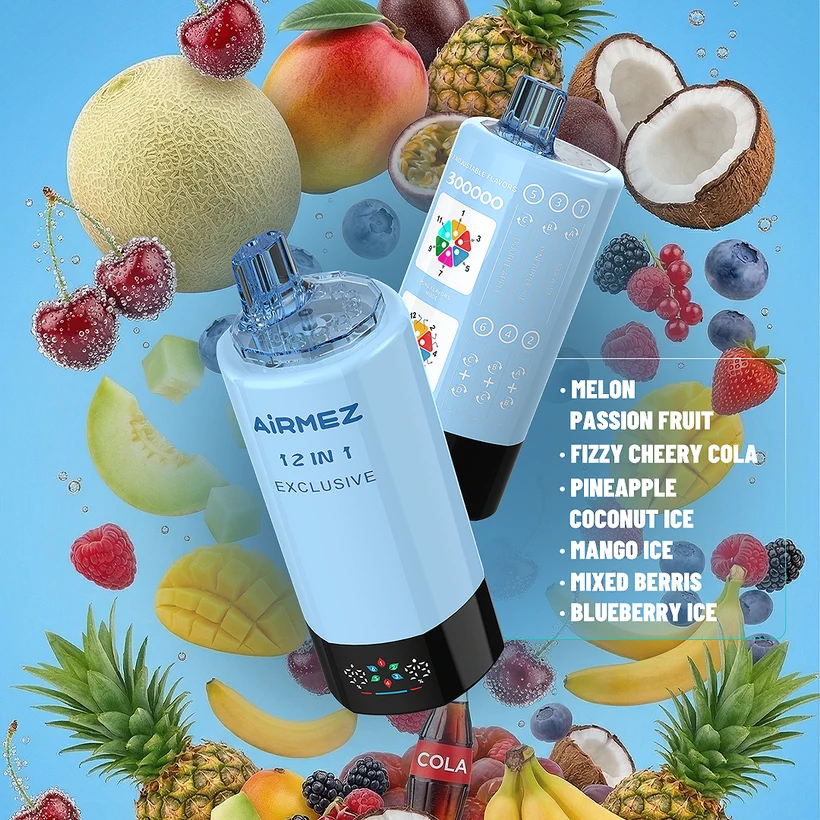 Airmez 300K Caladas 12 en 1 Vaper Cigarrillo Electrónico Desechable Almacén Europa 7 Airmez 300K Caladas 12 en 1 Vaper Desechable Almacén UE