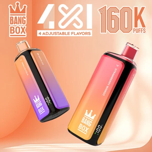 Bang Box 160K Caladas 4 en 1 Sabores Ajustables Vaper Desechable Tienda Envío Gratis