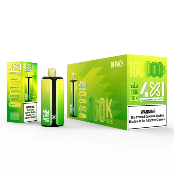 Bang Box 160K Caladas 4 en 1 Sabores Ajustables Vaper Desechable Tienda Envío Gratis