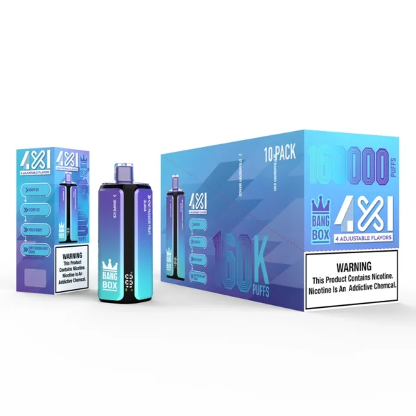 Bang Box 160K Caladas 4 en 1 Sabores Ajustables Vaper Desechable Tienda Envío Gratis