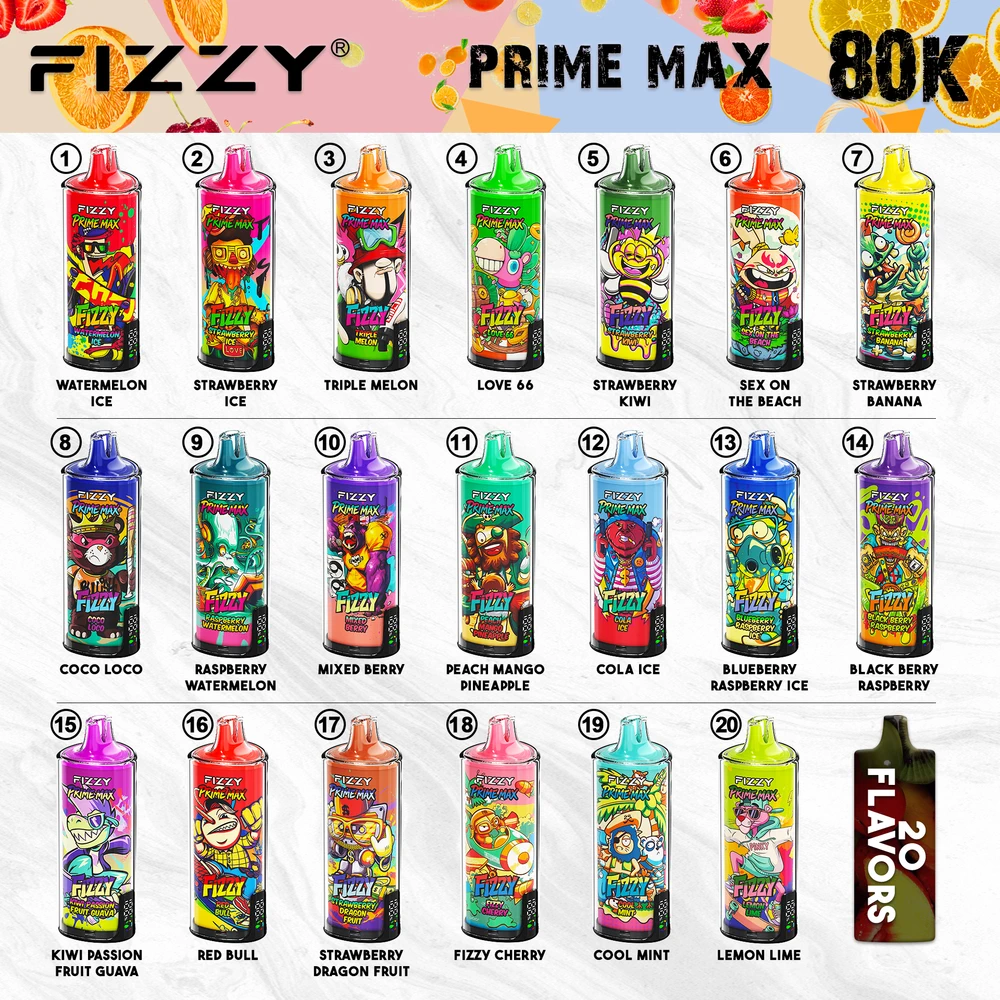 Fizzy 80K Caladas Prime Max Vape Desechable Almacén UE Envío Gratis 16 Fizzy 80K Caladas Prime Max Vape Desechable Almacén UE Envío Gratis