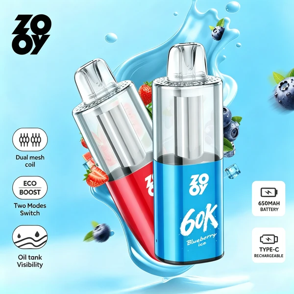 ZOOY 60K Caladas Crystal Vaper Desechable Almacén UE Envío Gratis