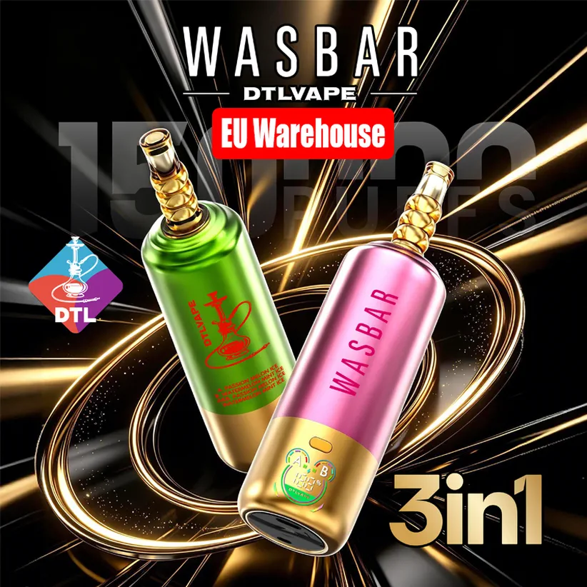 Wasbar 150K Caladas Puff 3 in 1 DTL Vaping Comprar Vape Cigarrillo Electrónico Desechable Almacén Europa 1 Wasbar 150K Caladas Puff 3 in 1 DTL Vaping Comprar Vape