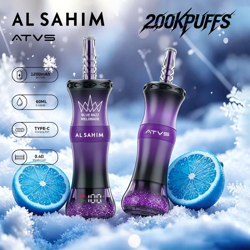 ATVS 200K Caladas Puffs AL SAHIM Shisha Comprar vape desechables al por mayor 5 ATVS 200K Caladas Puffs AL SAHIM Shisha Comprar vape