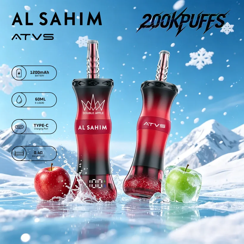 ATVS 200K Caladas Puffs AL SAHIM Shisha Comprar vape desechables al por mayor 3 ATVS 200K Caladas Puffs AL SAHIM Shisha Comprar vape