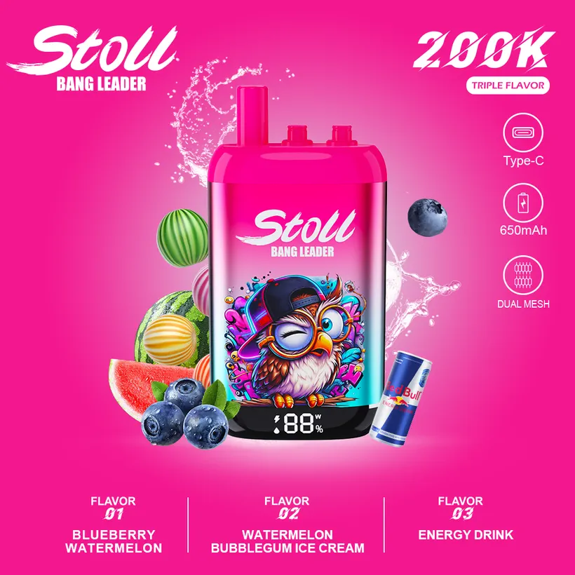 Bang Leader Stoll 200K Caladas Puffs 3 in 1 Comprar vape desechable al por mayor 6 Bang Leader Stoll 200K Caladas Puffs 3 in 1 Comprar vape