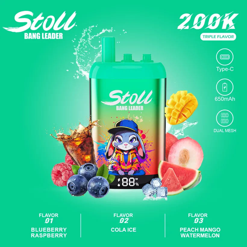 Bang Leader Stoll 200K Caladas Puffs 3 in 1 Comprar vape desechable al por mayor 3 Bang Leader Stoll 200K Caladas Puffs 3 in 1 Comprar vape