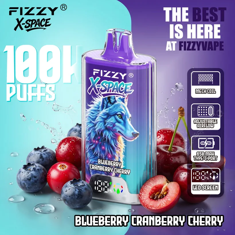 Fizzy 100K Caladas Puff X-Space Cristal Comprar Vape Cigarrillo Electrónico Desechable Almacén Europa 8 Fizzy 100K Caladas Puff X-Space Cristal Comprar Vape