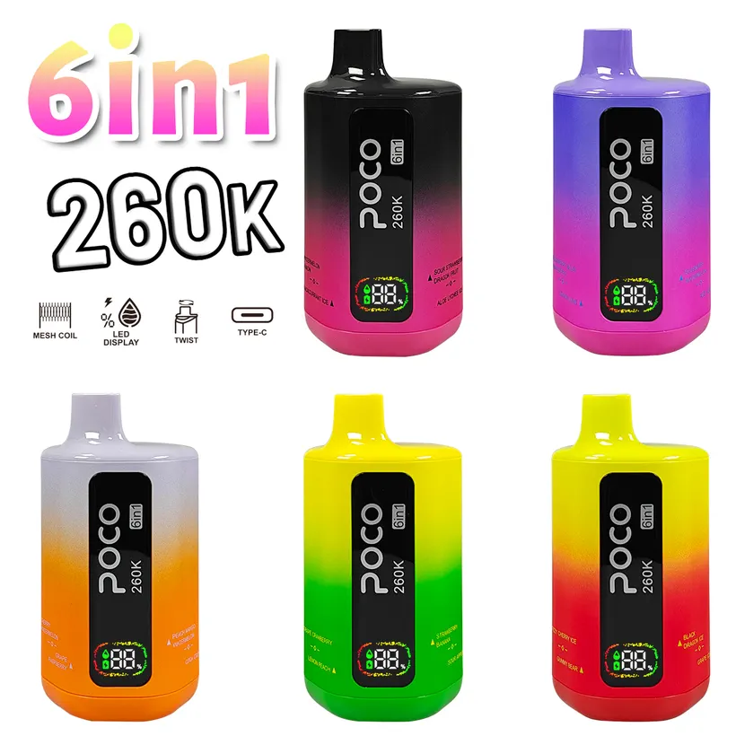 POCO 260K Caladas Puff 6 in 1 Comprar Vape Cigarrillo Electrónico Desechable almacén Europa 7 POCO 260K Caladas Puff 6 in 1 Comprar Vape